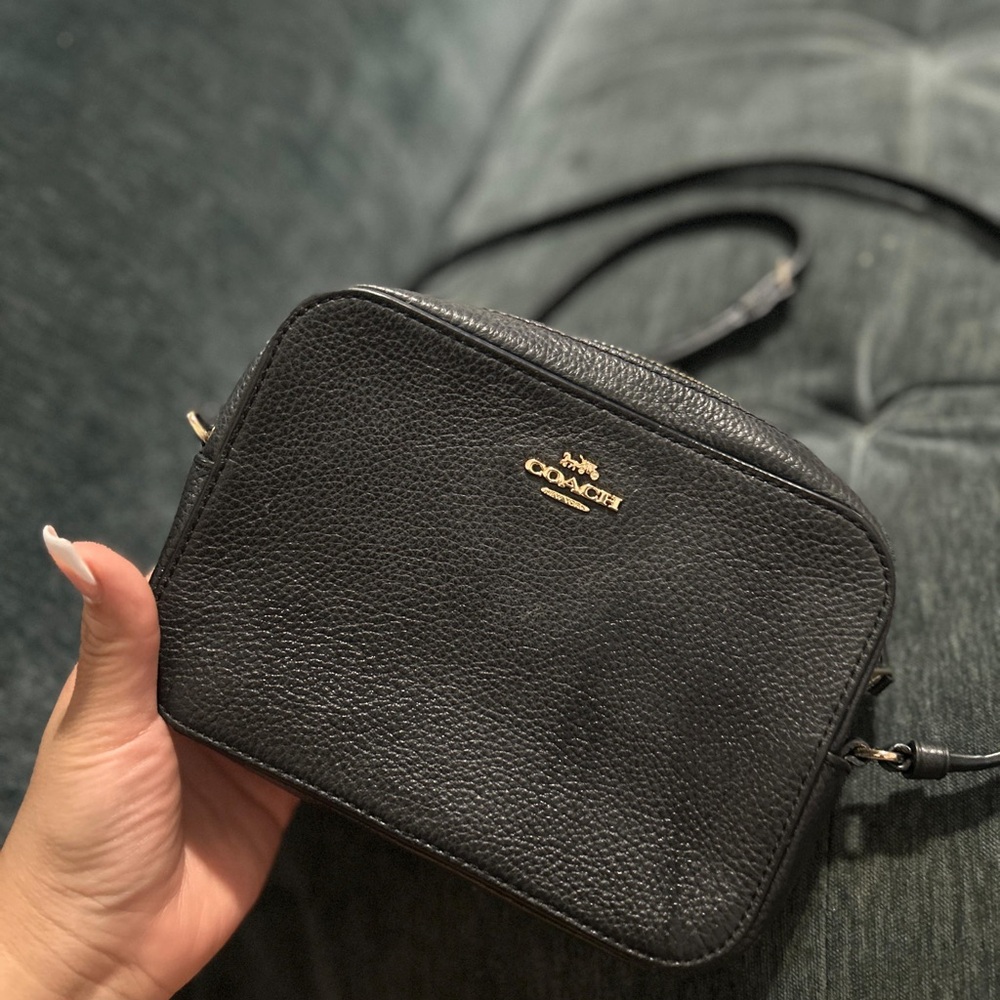 Coach Pebbled Black Crossbody Bag